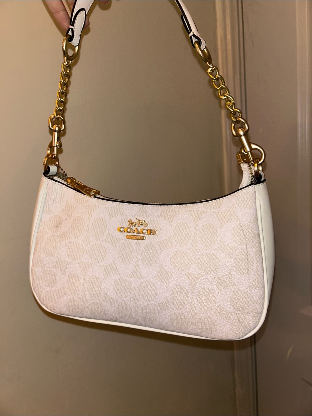 Coach Pebble Signature Mini Shoulder Bag in Light Pink